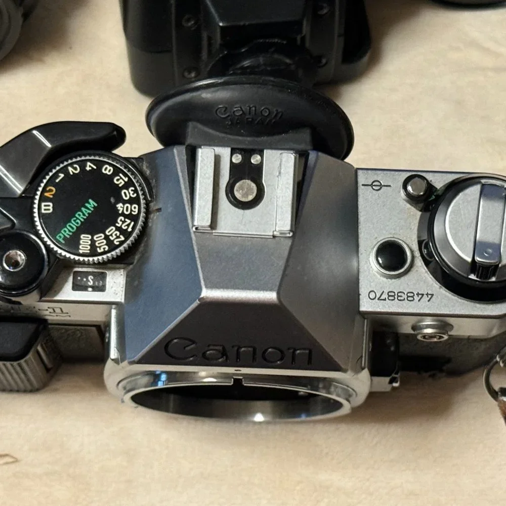 Canon AE -1 Program 35 mm film camera original manuals 1 owner